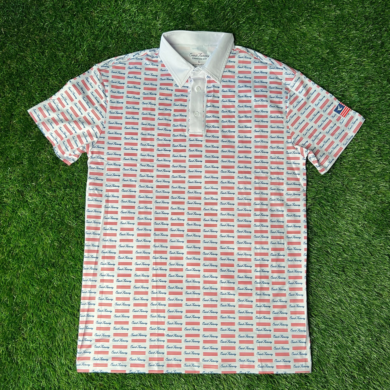 "Saints and Stripes" Golf Polo