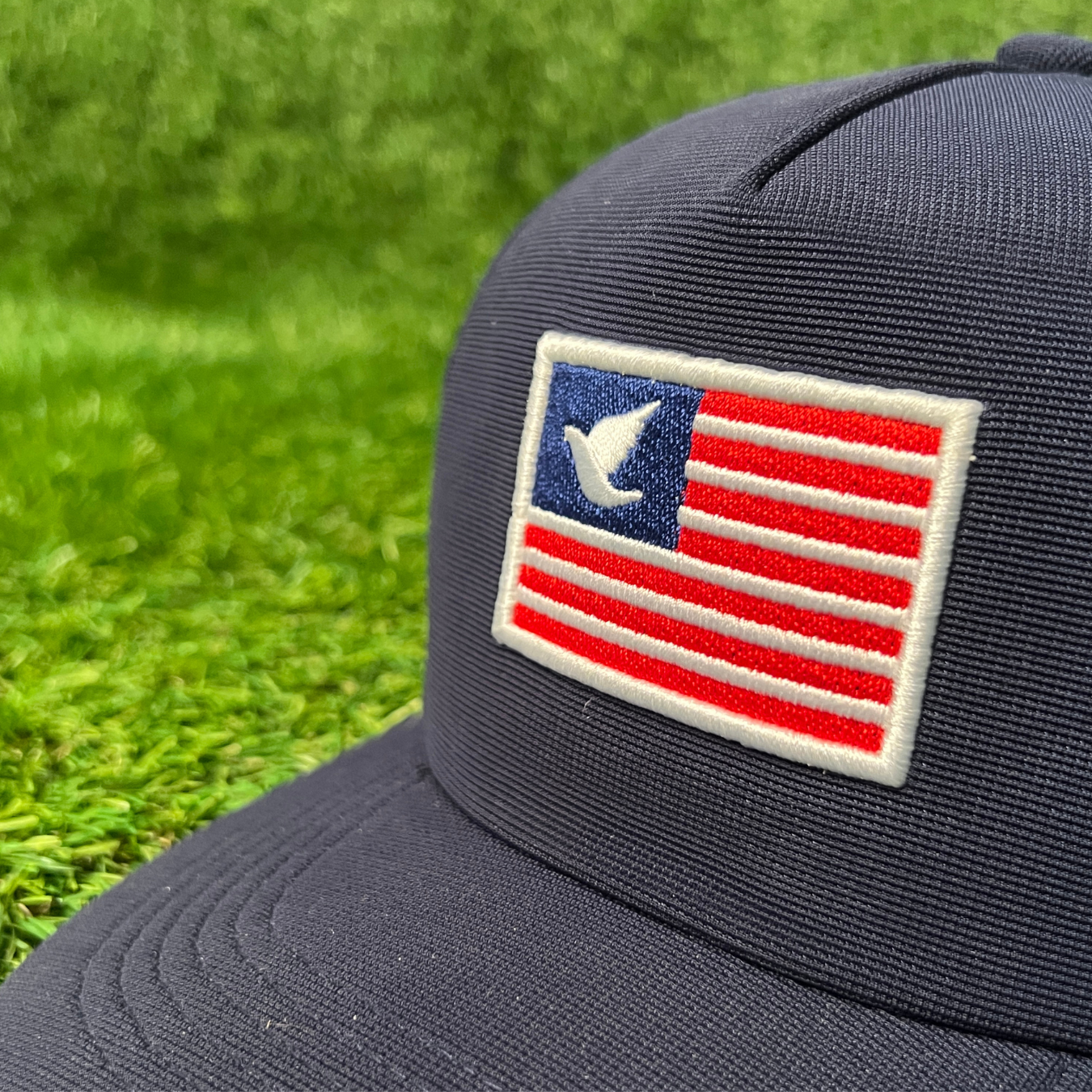 Navy "Dove American Flag" Golf Snapback