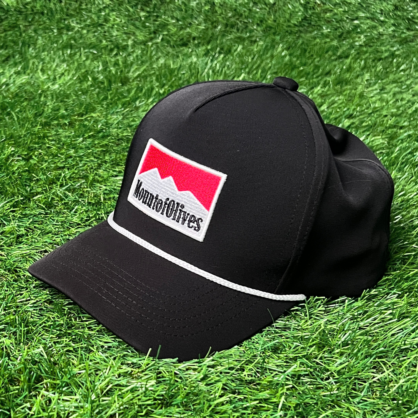 Black "Mount of Olives" Golf Rope Snapback - 5 Panel