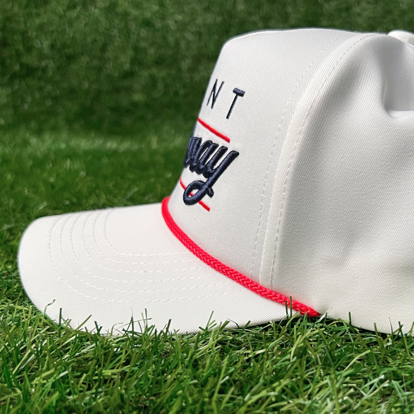White "Saint Fairway" Golf Rope Snapback - 5 Panel
