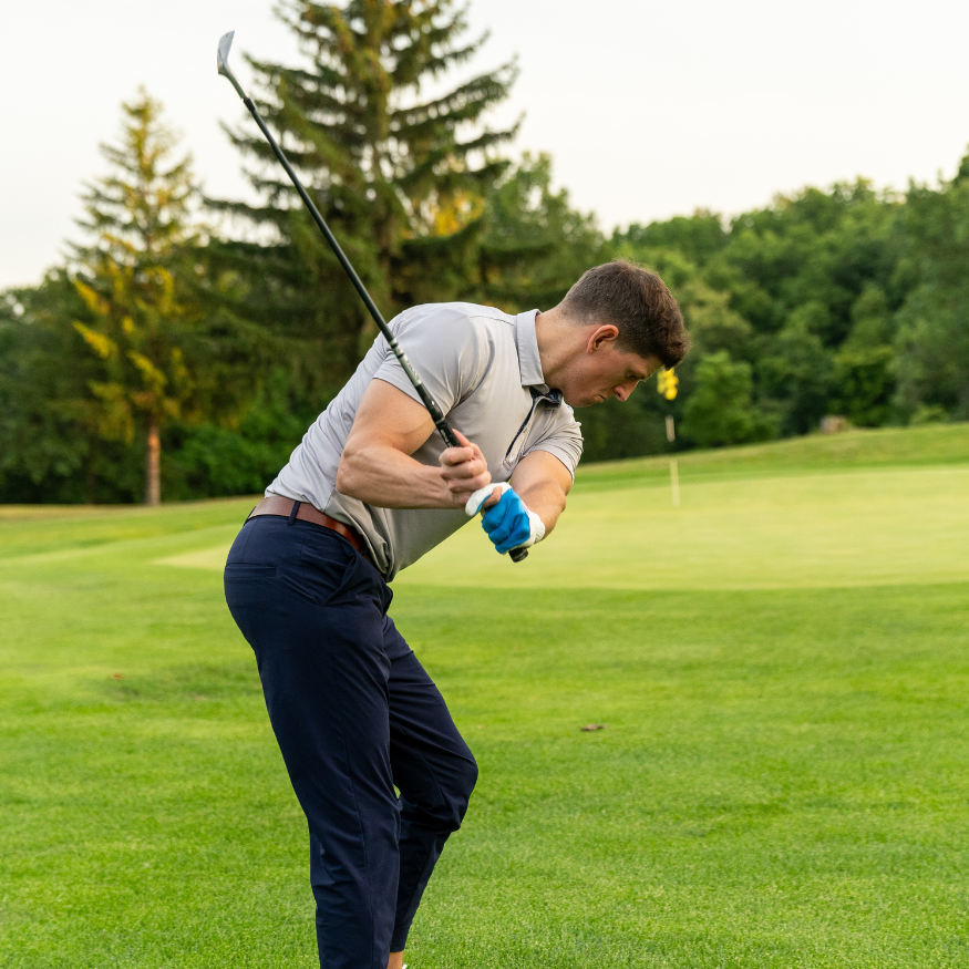 Grey Christian Golf Polo, Action